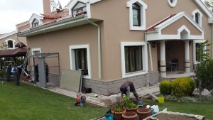 ELİT SİTESİ ANDEZİT DOĞAL TAŞ UYGULAMASI GÖLBAŞI ANKARA